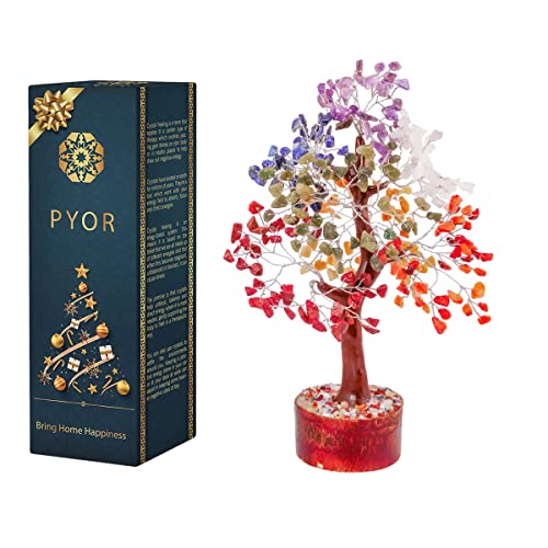 7 Chakra Crystals and Healing Stones Tree - Feng Shui Money Tree of Life Decor - Crystal Decor Positive Energy, Gemstone Bonsai - Meditation Decorations for Home, Spiritual Gift | 10-12 Inches 7 Chakra Crystals and Healing Stones Tree - Feng Shui Money Tree of Life Decor - Crystal Decor Positive Energy, Gemstone Bonsai - Meditation Decorations for Home, Spiritual Gift | 10-12 Inches