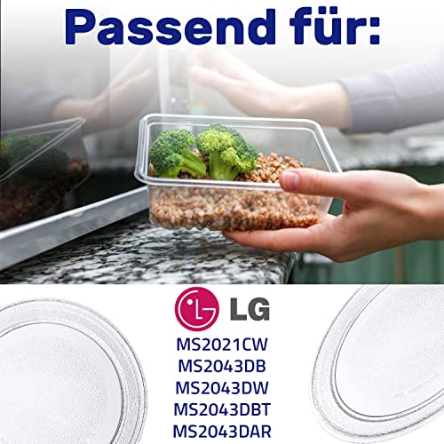 Mikrowellenteller Universal Ø 24,5 cm Drehteller Mikrowelle ist aus Stabilem Glas Gefertigt Geeignet für LG Mikrowelle Teller 245 mm Garantie 10 Jahre - Monteral