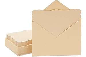 Paper Junkie 50-Pack Blank Cards with Envelopes for Personalized Invitations