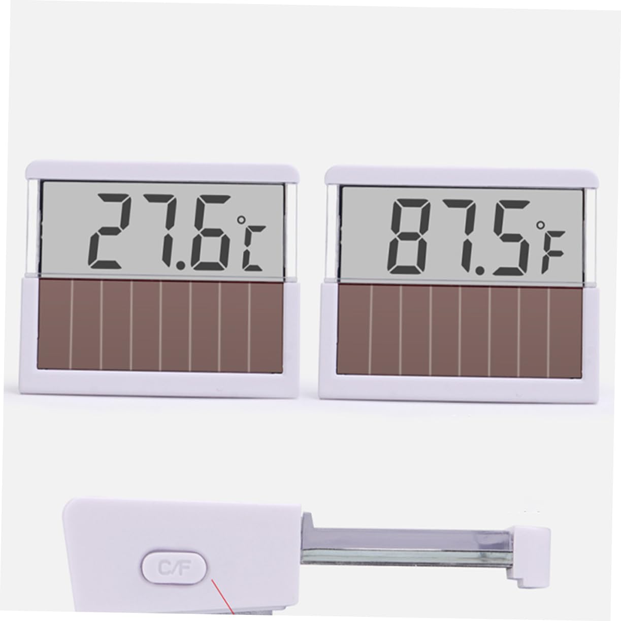 Housoutil 3 Stücke Digital Aquarium Thermometer Solar-powered Aquarium Wasser Temperatur Meter Mini Compact Design