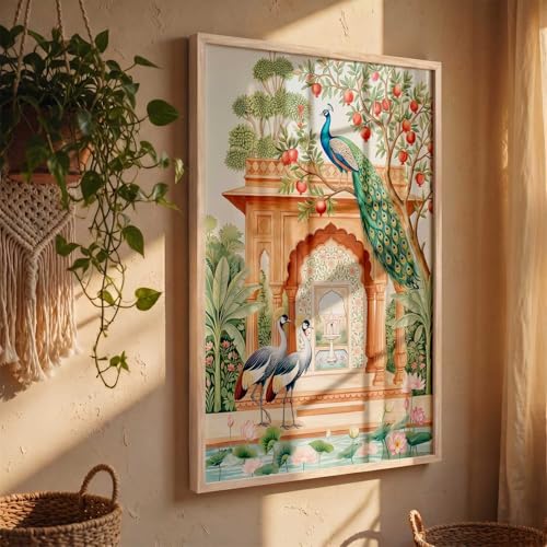 Image of kotart Indian Traditional Art Wall Painting Home Decoration With Frame For Living Room Bed Room Hotel Wall Decor Digital Reprint Engineered Wood (19x25 inch)