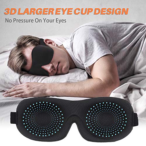 Eye Mask for Sleeping, Sytmhoe Sleep Mask for Men Women, Upgraded 3D Contoured
