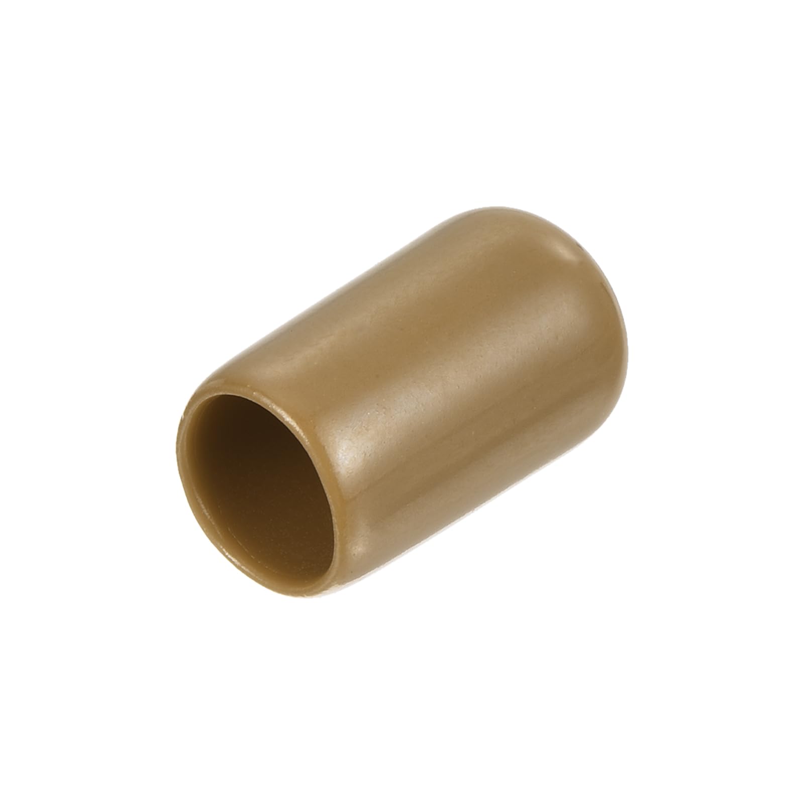 uxcell 20pcs Rubber End Caps 8.5mm ID Vinyl PVC Round Tube Bolt Cap Cover Screw Thread Protectors Light Brown