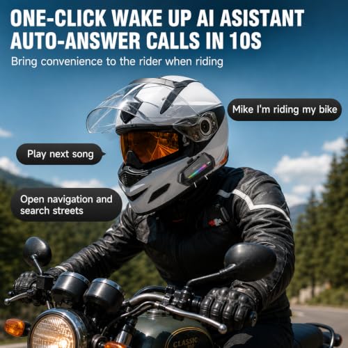 Image of Primate C5S Bluetooth Dual Earphone for Helmet with Wireless V5.4 Connectivity, HD Calling and HiFi Stereo Music, IP67 Waterproof Headset, Noise Reduction Mic, Universal Helmet