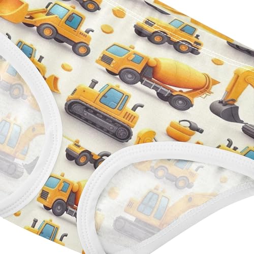 Stylish Toddler Girls Underwear 2t Cotton Panties Little Girl Cartoon Cars Yellow Vehicles Kids Undies Briefs4
