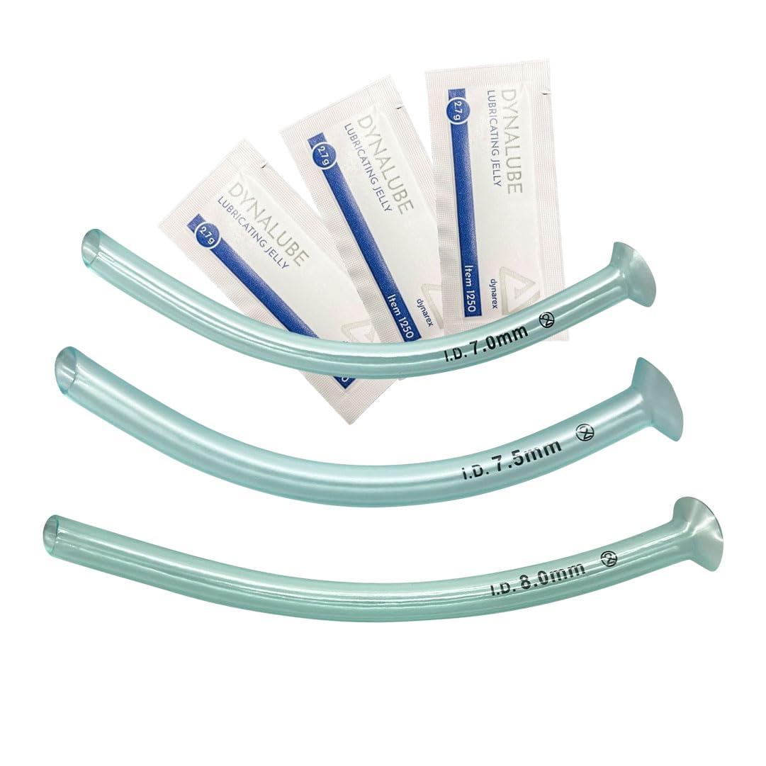 Endure Nasopharyngeal Airway Emergency Kit - 3 Sizes + 3 Packs Lubricating Jelly