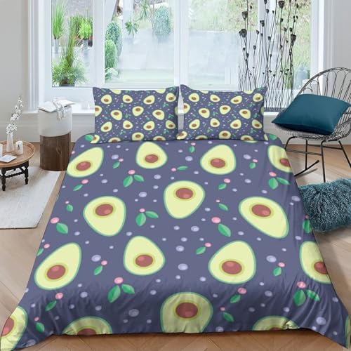 Housse de couette avocat microfibre résistante avec zip 200x200 - 4