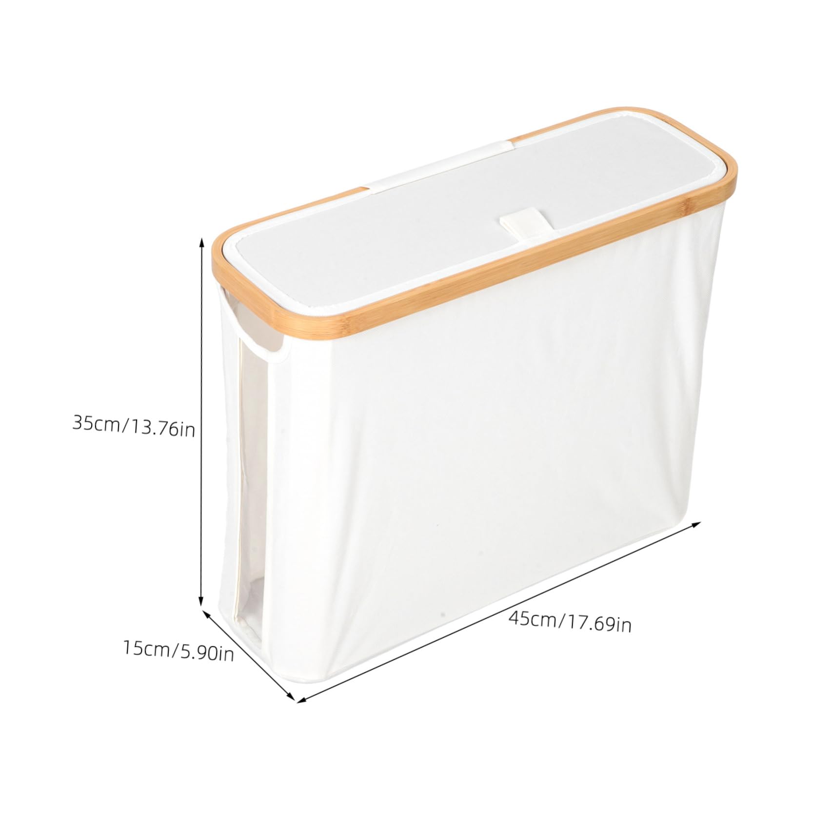 Cabilock Extra Toilet Paper Storage Basket Lid Slim Beige Container for Bathroom Accessories Chic Design for Efficient Organization Versatile Use Bathroom and Kitchen