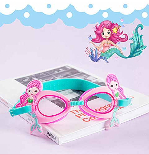 Kids Swim Goggles, Anti Fog No Leak UV Protection Wide View Swim Goggles,Children's Diving goggles Summer Pool Water Play Game Accessorise for Age 3-16 Boys Girls
