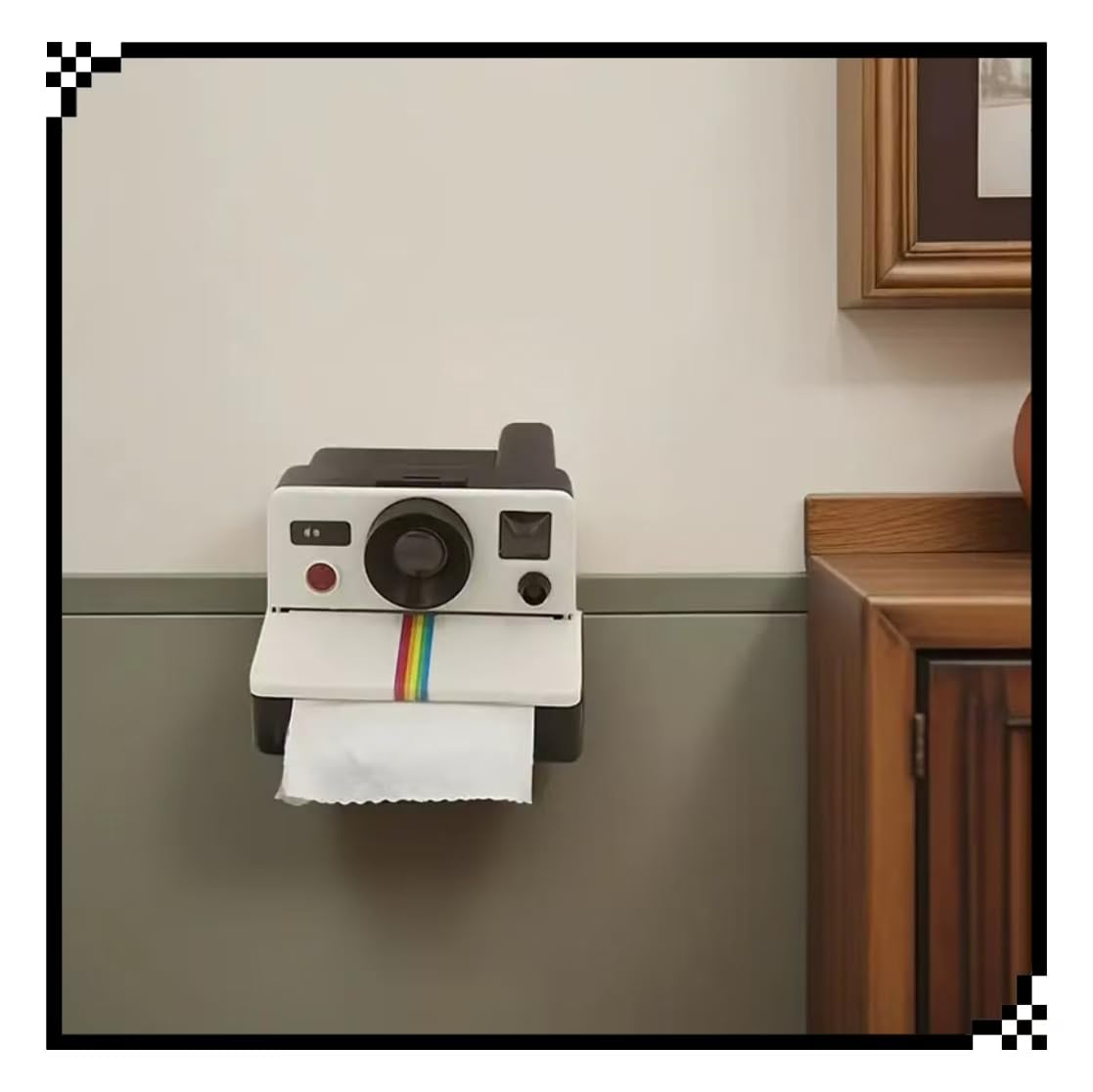 Porte-rouleau de papier toilette noir support mural pour salle de bain