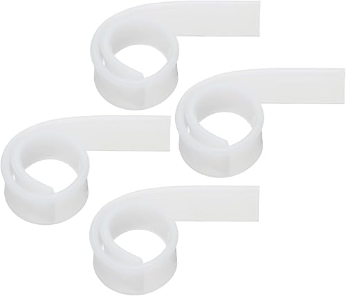 MECCANIXITY Escobilla de goma de repuesto para ventana, vidrio, puertas de ducha, limpieza de paredes de azulejos, 9.84 pulgadas, color blanco,