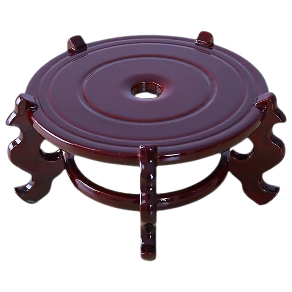 Flower Pot Base Holder Plant Stool Decor Home Ornaments Tank House Display Indoor Rack Fishbowl Stand Plant Riser Oriental Vase Stand Bowls Vases Retro Planter Wood East