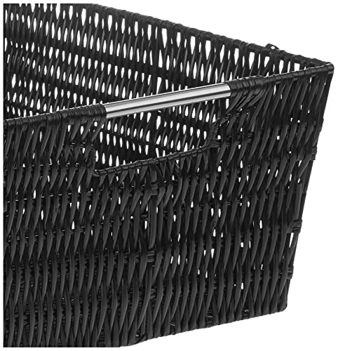 Image of Whitmor Rattique Storage Baskets - Black - (3 Piece Set)