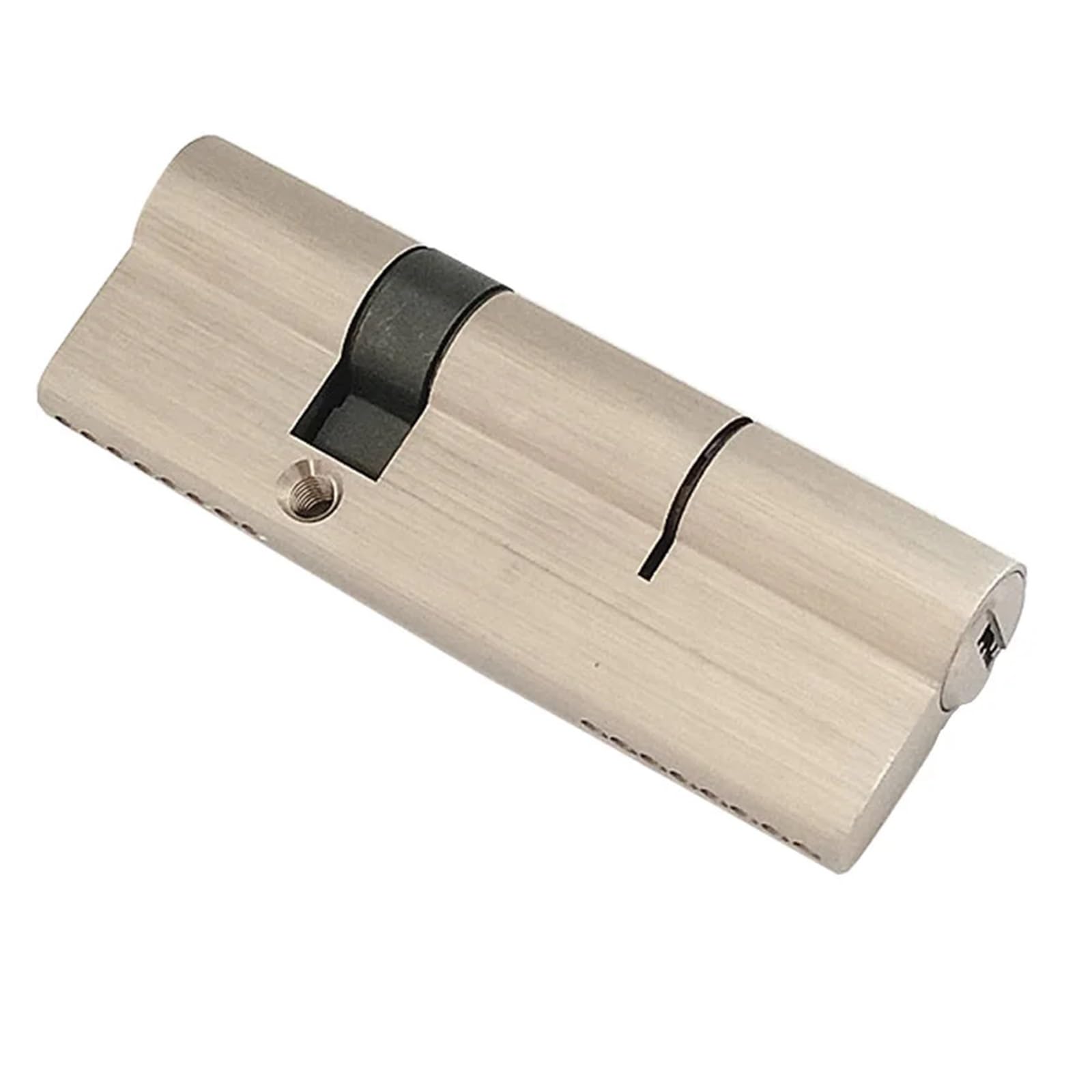 Brass Asymmetrical Lock Cylinder - Dual-Sided 5-Key Fire-Proof Door Lock Core for Enhanced Security(80mma)