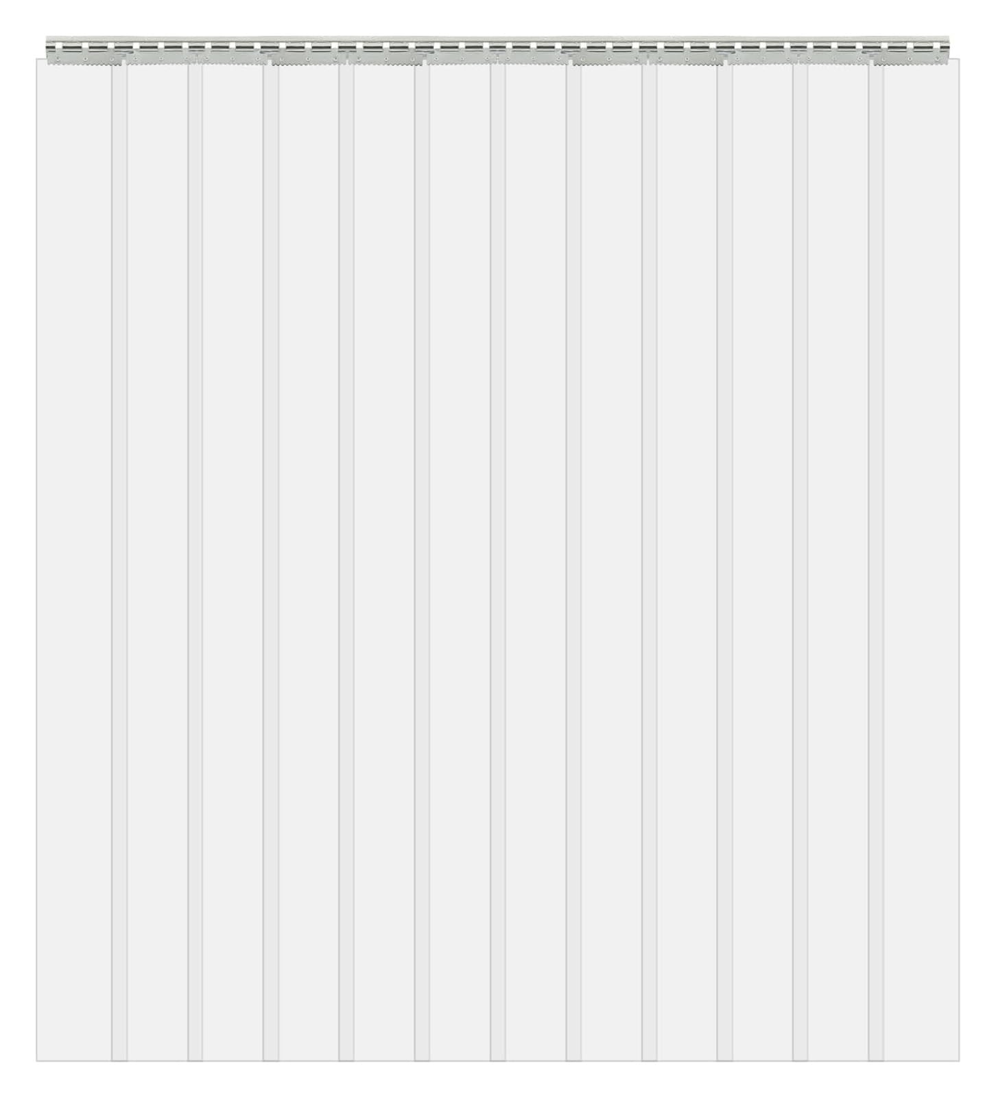 Qulamrdk PVC Strip Curtain Freezer Door Plastic, Clear Waterproof Vinyl Strips Superior for Warehouse, Shops, Coldroom, Garage(150x230cm/59.05x90.55in)