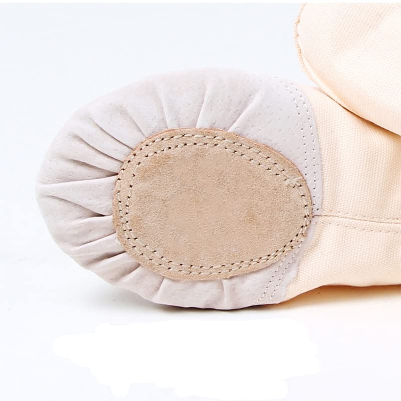 Zapatos de Baile de Ballet para niñas Zapatillas de Ballet de Suela Blanda de Lona para niños Zapatos de práctica cómodos para niños Zapato de Bailarina para Mujeres (Color : Beige, Tamaño del zapat