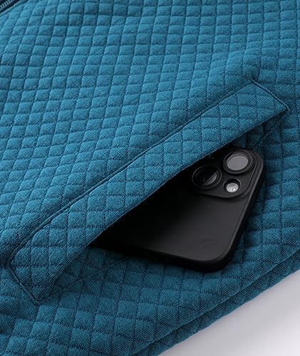 Image of GEEK LIGHTING Mens Fleece Lined Hoodies Zip Up Waffle Knit Thicken Hooded Sweatshirts Winter Jackets