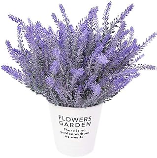 CattleyaHQ Artificial Lavender Flower, 4 Pieces A bouquet Purple Lavender Bouquet,Realistic Simulation Lavender Plants For Garden Yard Wedding Party Decoration