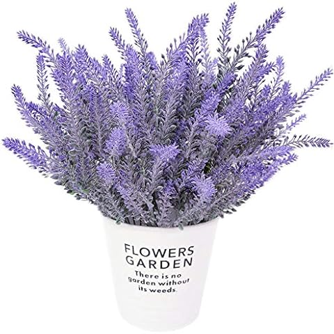 CattleyaHQ Artificial Lavender Flower, 4 Pieces A bouquet Purple Lavender Bouquet,Realistic Simulation Lavender Plants For Garden Yard Wedding Party Decoration Cover