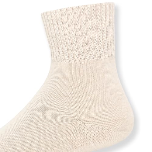 Image of Women's Cotton Half Crew Socks Basic Pure Color Casual Socks, 6 Pairs