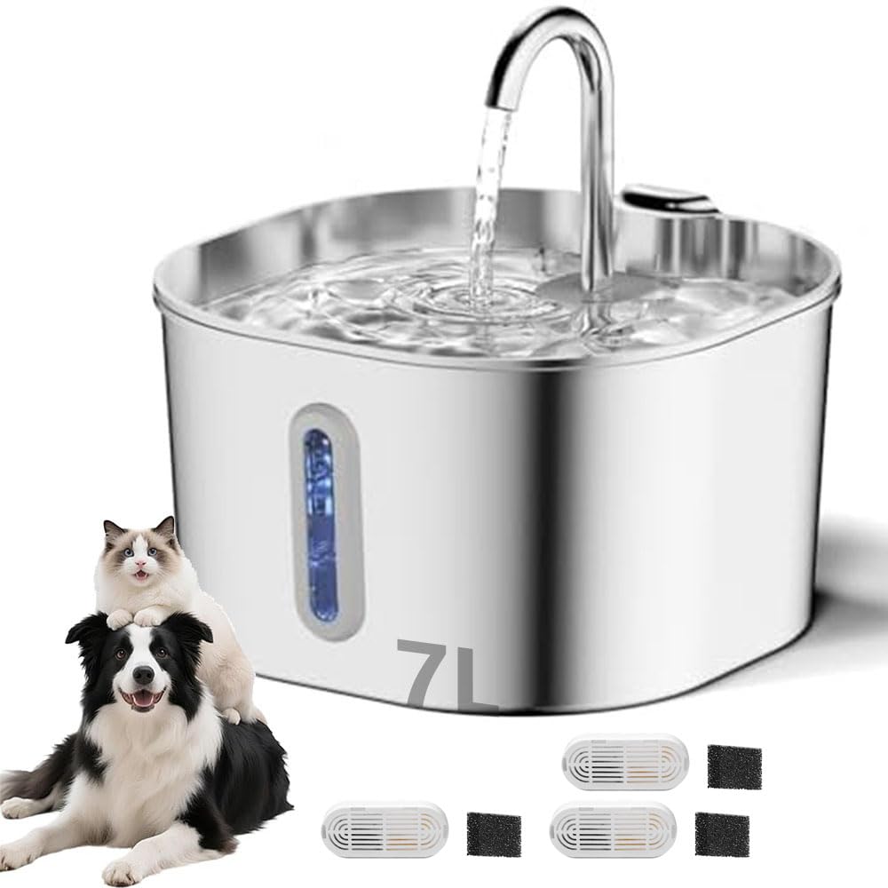 WSGDSG 7L Water Fountain for Dog Cat, Water Bowl Dispenser for Pet