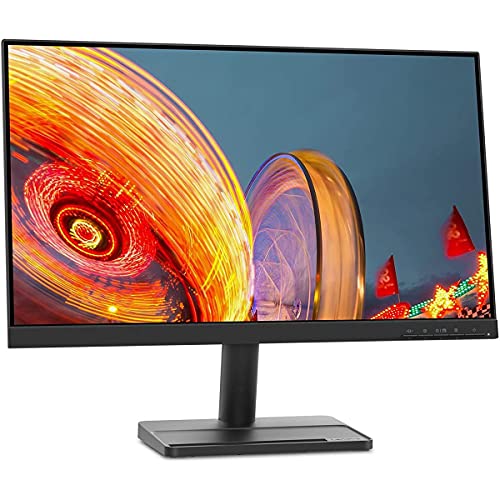 Image of Lenovo L24e-30 23.8-Inch Ultra-Thin FHD Monitor, VA Panel, FreeSync, 3-Side NearEdgeless, 75Hz, 4ms, HDMI, VGA, VESA Mountable, Black