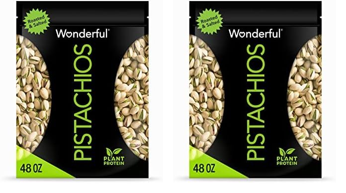Wonderful Pistachios In Shell, Roasted and Salted Nuts, 48 Ounce ...