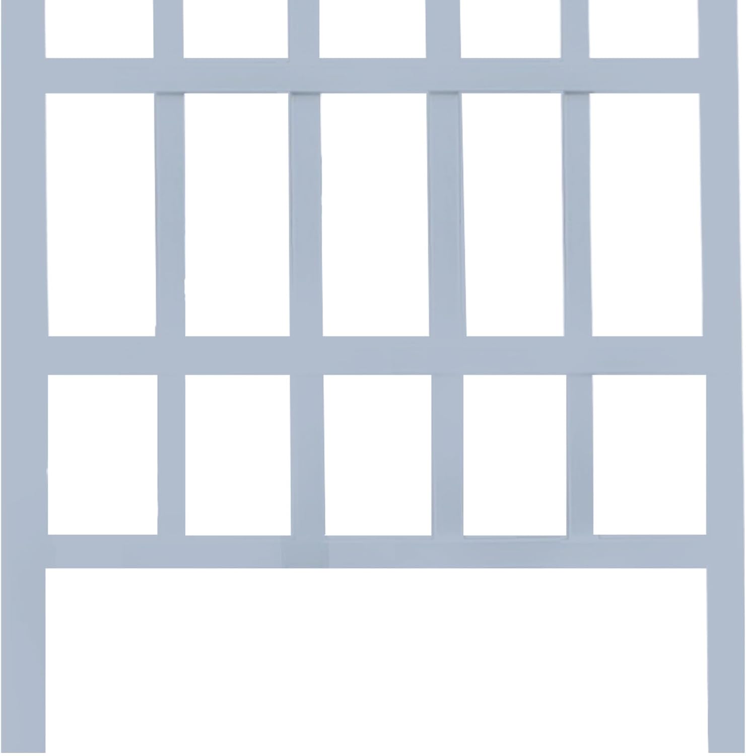 Dura-Trel Melrose 35 x 75 Inch Indoor Outdoor Garden Trellis Plant Support for Vines and Climbing Plants, Flowers, and Vegetables, White