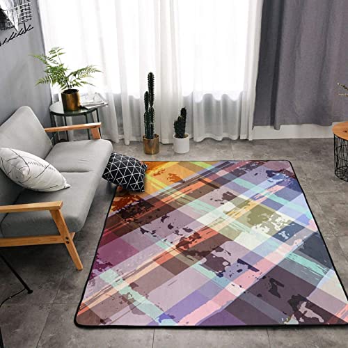 Tapis en flanelle douce 160x121.9 cm avec dossier antidérapant moderne
