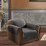 Elegant Comfort Quilted Furniture Protector for Pet Dog Children Kids Special Treatment Microfiber as Soft as Egyptian Cotton Chair, Gray