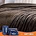 Walensee Fleece Blanket Plush Throw Fuzzy Lightweight (Twin Size 60x80 Brown) Super Soft Microfiber Flannel Blankets for Couch, Bed, Sofa Ultra Luxurious Warm and Cozy for All Seasons