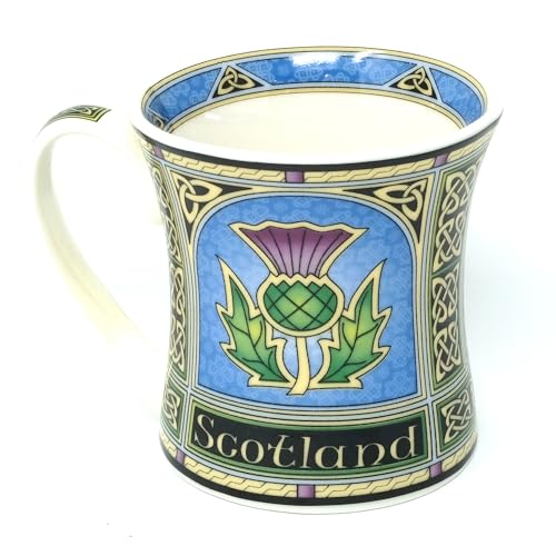 Taza porcelana Royal Tara con diseño de cardo escocés miniatura 3