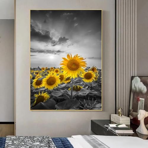 Affiches de couleurs de champ de tournesol deco murale moderne - 4