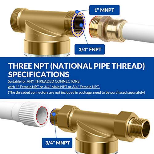 Image of SimPure DC5S 40 Micron Spin Down Sediment Filter, Reusable Whole House Sediment Water Filter Softener with Siliphos Helps Prevent Scale and Corrosion, 1 inch MNPT + 3 /4 inch FNPT + 3 /4 inchMNPT, BPA Free