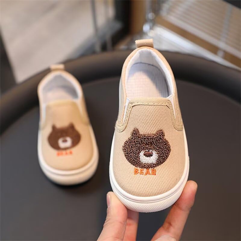 Zonkacen Boys Girls Anti Skid Fashion Cartoon Lovely Sport Shoes for Outdoor Hiking Trekking Climbing Camping Cycling Nursery School Exercise Khaki Toddler 9