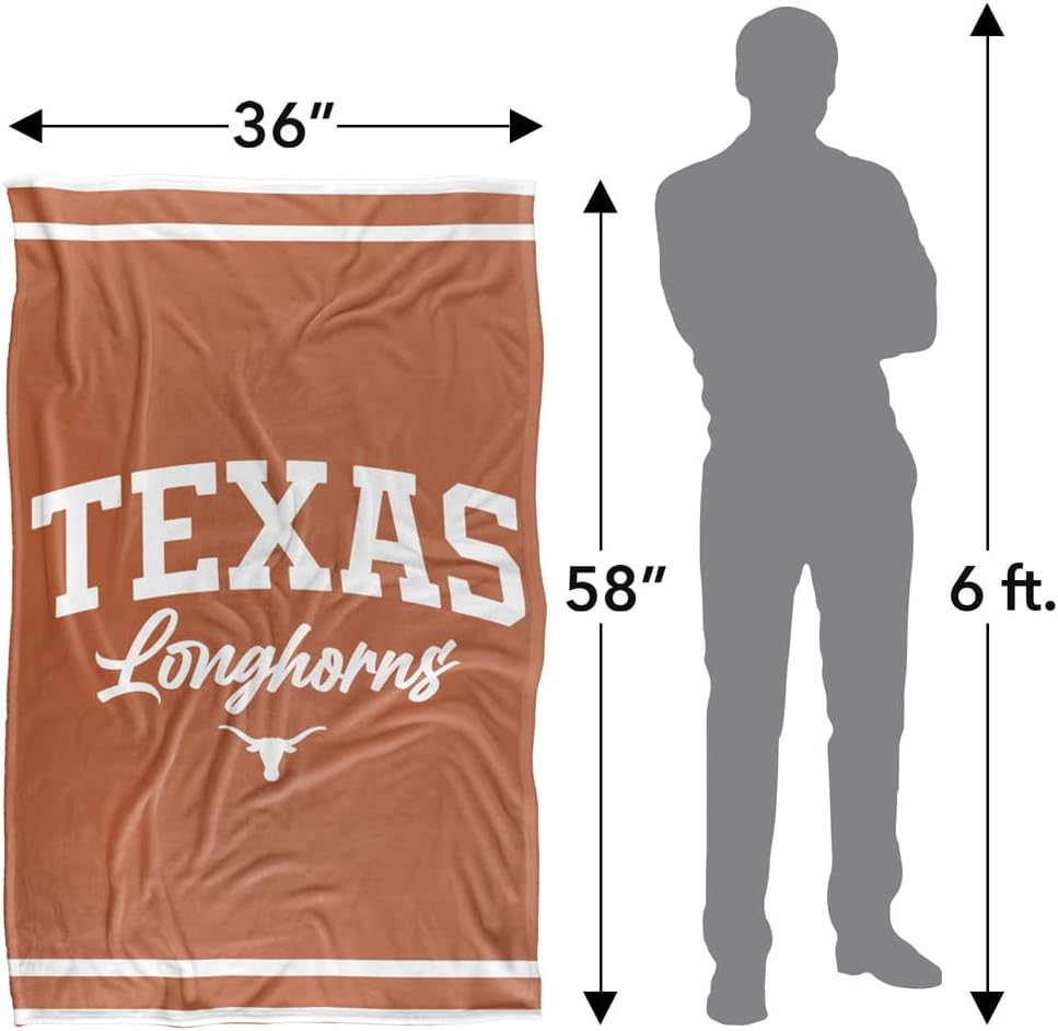 University of Texas Blanket, 36"x58" Longhorn Stripes Silky Touch Super Soft Throw Blanket - Image 5