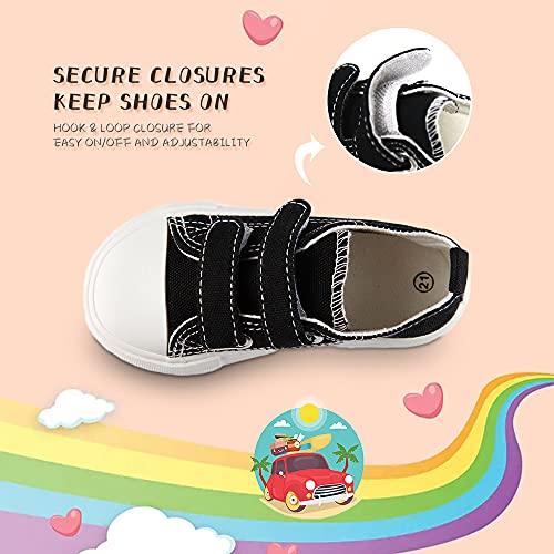 iFANS Girl and Boy Tall Canvas Kids Lace up Knee High Sneakers Black, 12.5 Narrow Little Kid3