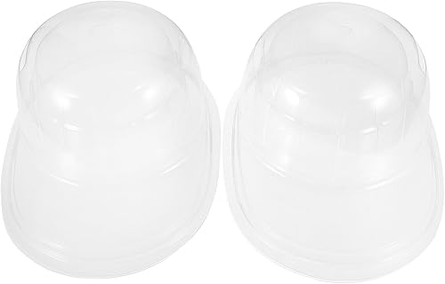 GRIRIW Caja de almacenamiento de gorras de béisbol de 12.67 x 9.05 x 5.90 pulgadas, tapas de plástico, organizador de mesa, soporte de exhibición