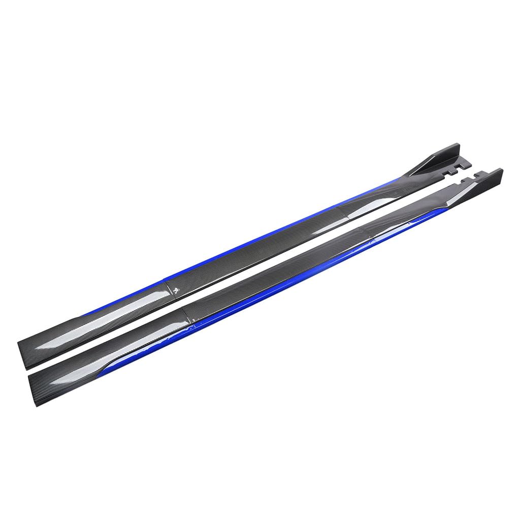 Sszixian Carbon Fiber + Blue Side Skirts Cars For Subaru Legacy Sedan 2013-2024, Car Side Skirts Side Skirts Body Rocker Panel Body Kit Car Accessories,