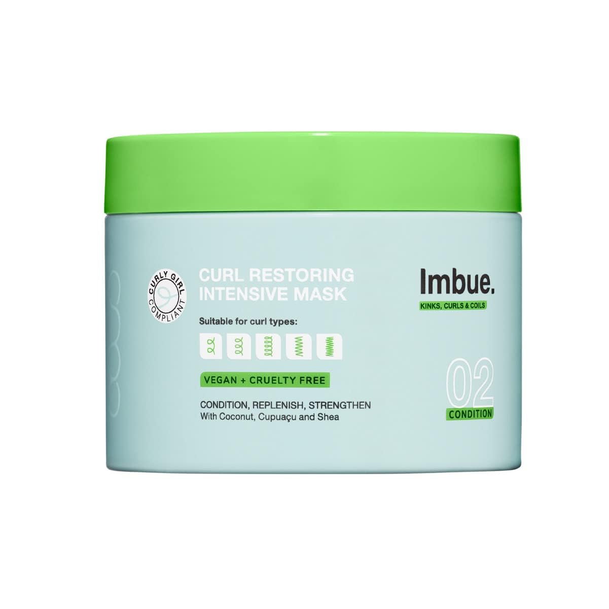 Imbue Curl Hair Conditioner, 300ml - Protein-Rich, Repairing, Vegan, Suitable for 3a-4c Curls, Smooths and Strengthens