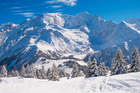 adrium Cuadro acrílico 120 x 80 cm: paisaje invernal con Mont Blanc de Prarion, Les Houches, Chamonix, Francia (61083570)