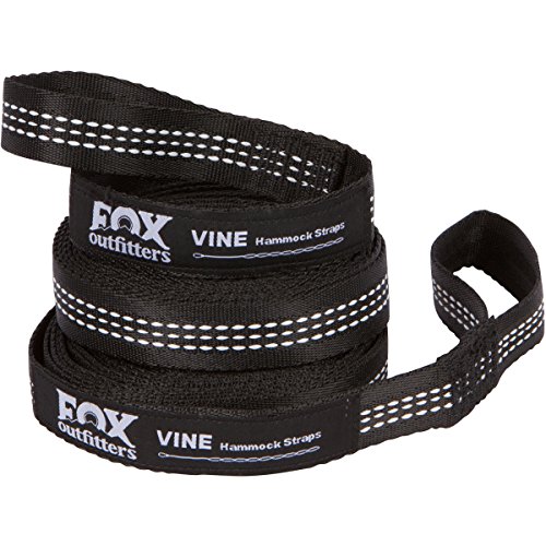 Fox Outfitters Vine Hammock Straps - Super Long 11 ft Hammock Strap Suspension System for Camping, Backpacking, Beach, Backyard Hammock Setup. Non-Stretch Polyester. Set of 2