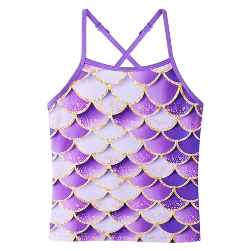 Conjunto de 3 peças Rashguard de manga comprida para meninas com proteção solar UV 50+ roupa de banh