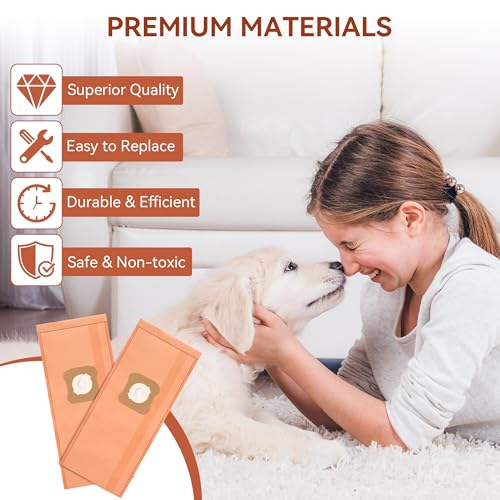 Image of 12 Vacuum Cleaner Bags and 2 Belts Compatible with Kirby G Series (Orange)