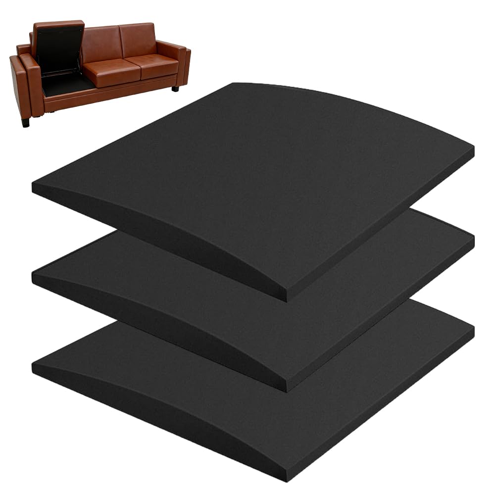 Wxeadu 3 Pcs Sofa Cushion Support for Sagging Seat, 50x50cm Sofa Support Boards, High-Density Sofas Foam Cushion Replacement, Cushions Sofas Saver for Curve Furniture Under Cushion Sag Repair