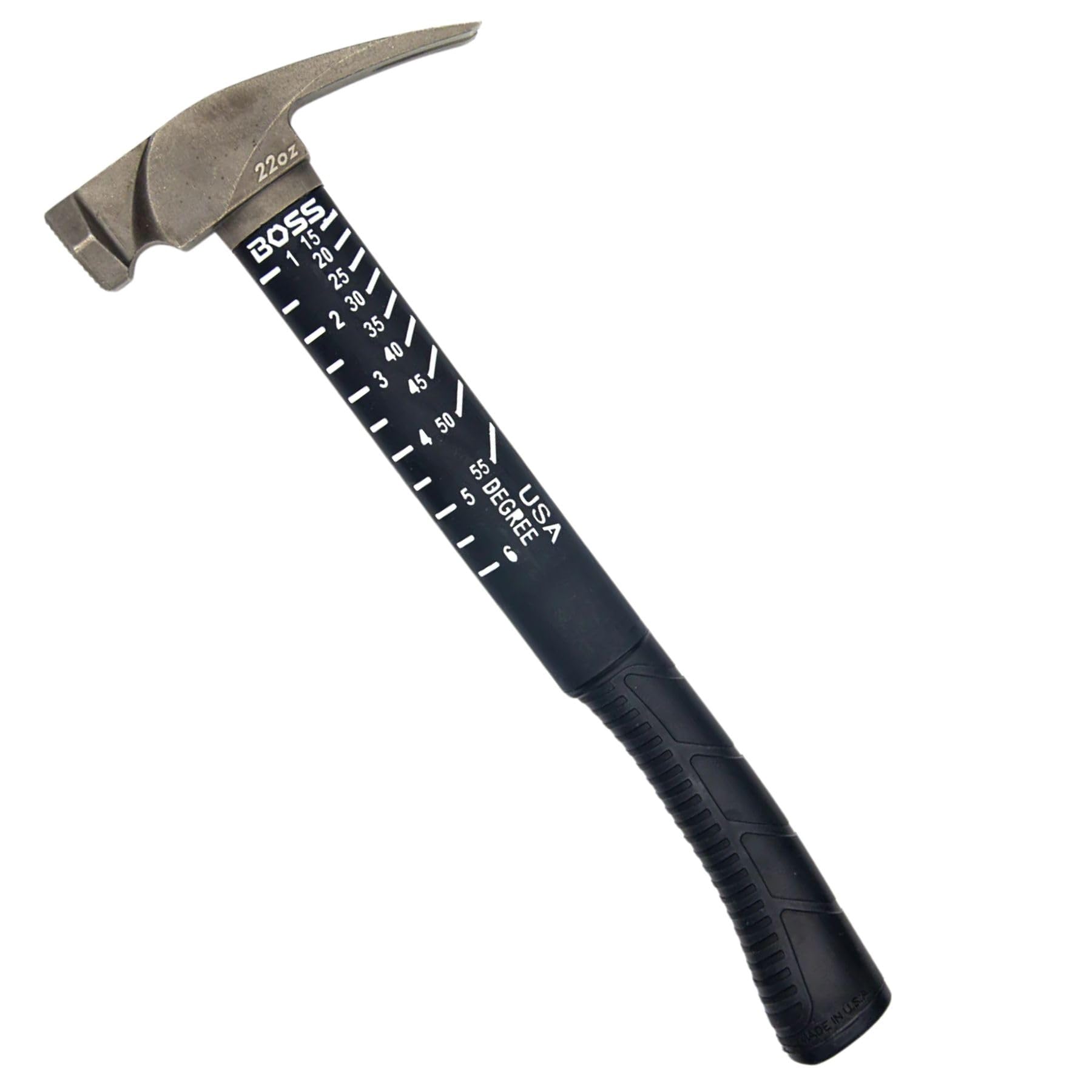 22 oz. Premium 4340 American Steel Rip Claw Hammer - Shock-Absorbing Poly-Fiberglass Handle, No-Slip Grip, Cerakote Finish, Smooth Face - Made in USA - BH22STPFS