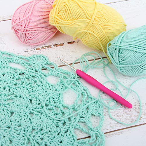 Image of ThreadArt Cotton Crochet Yarn Set #4, 6 Pack 50g 85yd, Frosting Colors