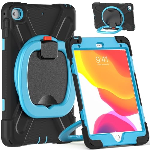 Coque iPad mini 4 et 5 avec béquille rotative 360 degrés et sangle épaule