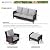MIXPATIO 5-Piece Patio Furniture Set, Oversized Outdoor Wicker Sofa with High Back Swivel Chairs and Comfy Ottoman, Sectional Rattan Outdoor Conversation Set for Poolside Backyard Deck, Grey