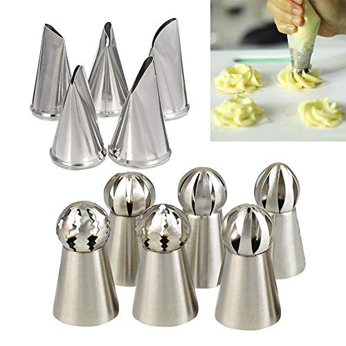 Profi Spritztüllen Set ,Fellibay Puff-Spritztüllen, Russische Spritztüllen 5 Stück Cover